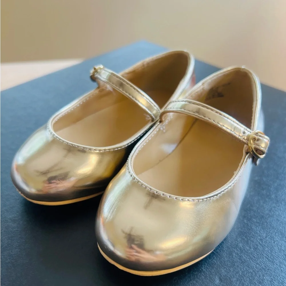 ☀️💛JANIE & JACK GOLD METALLIC BALLET FLATS💛☀️
